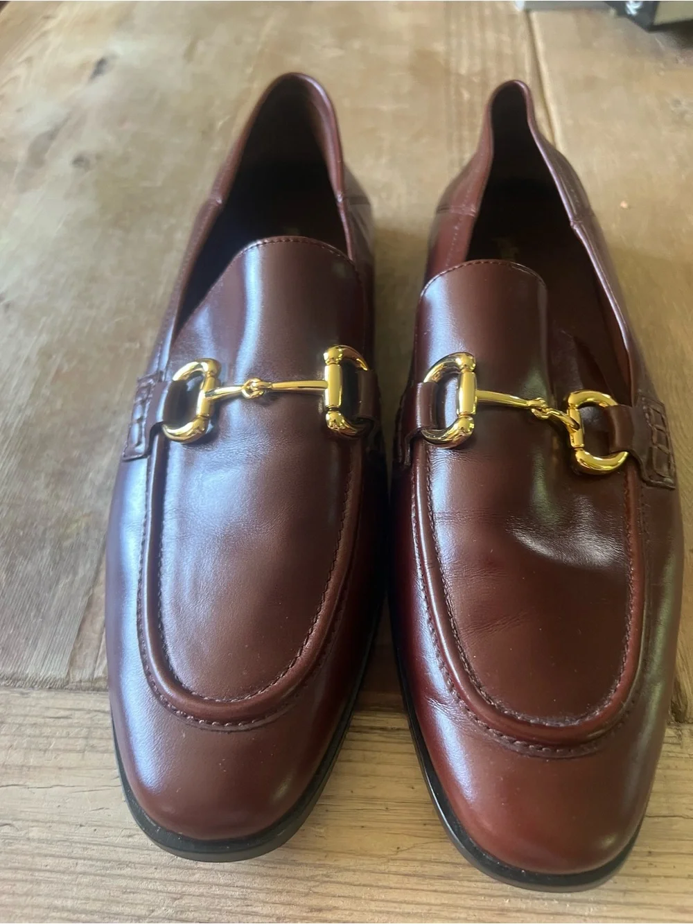 Jeffrey Campbell Men’s Burgundy Leather Bit Loafers